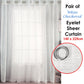 Checkered Eyelet Sheer Curtains Pair White 140 x 225cm