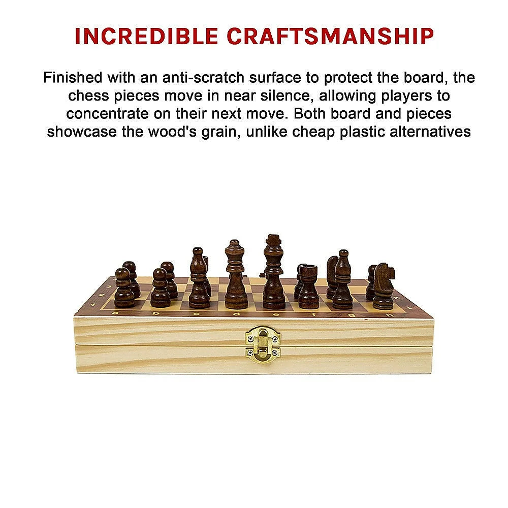 Chess Board Games Folding Large Wooden Chessboard Set Wood