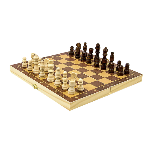 Chess Board Games Folding Large Wooden Chessboard Set Wood
