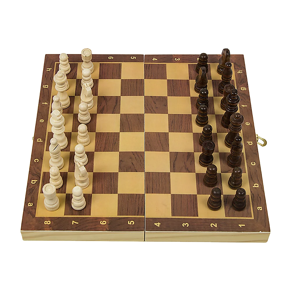 Chess Board Games Folding Large Wooden Chessboard Set Wood