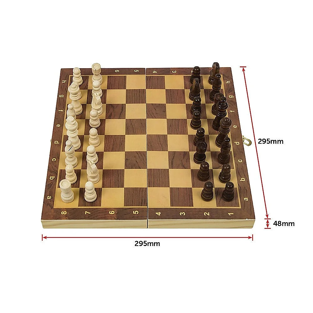 Chess Board Games Folding Large Wooden Chessboard Set Wood