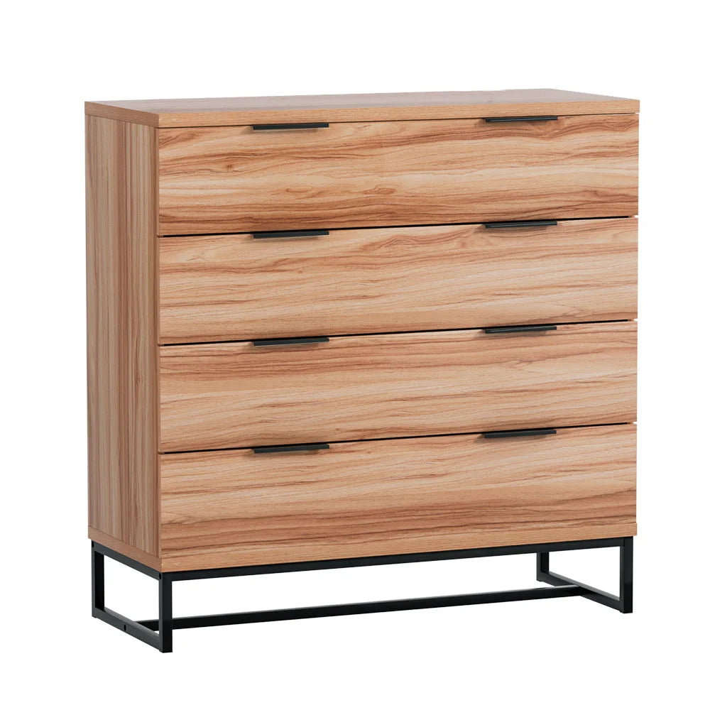 Chest of Drawers 4 Cabinet Dresser Tallboy Storage Bedroom