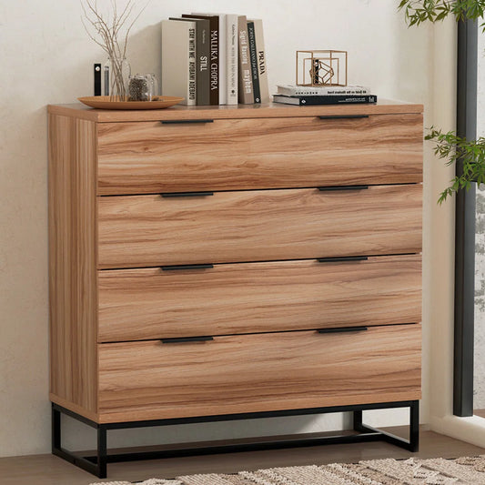Chest of Drawers 4 Cabinet Dresser Tallboy Storage Bedroom