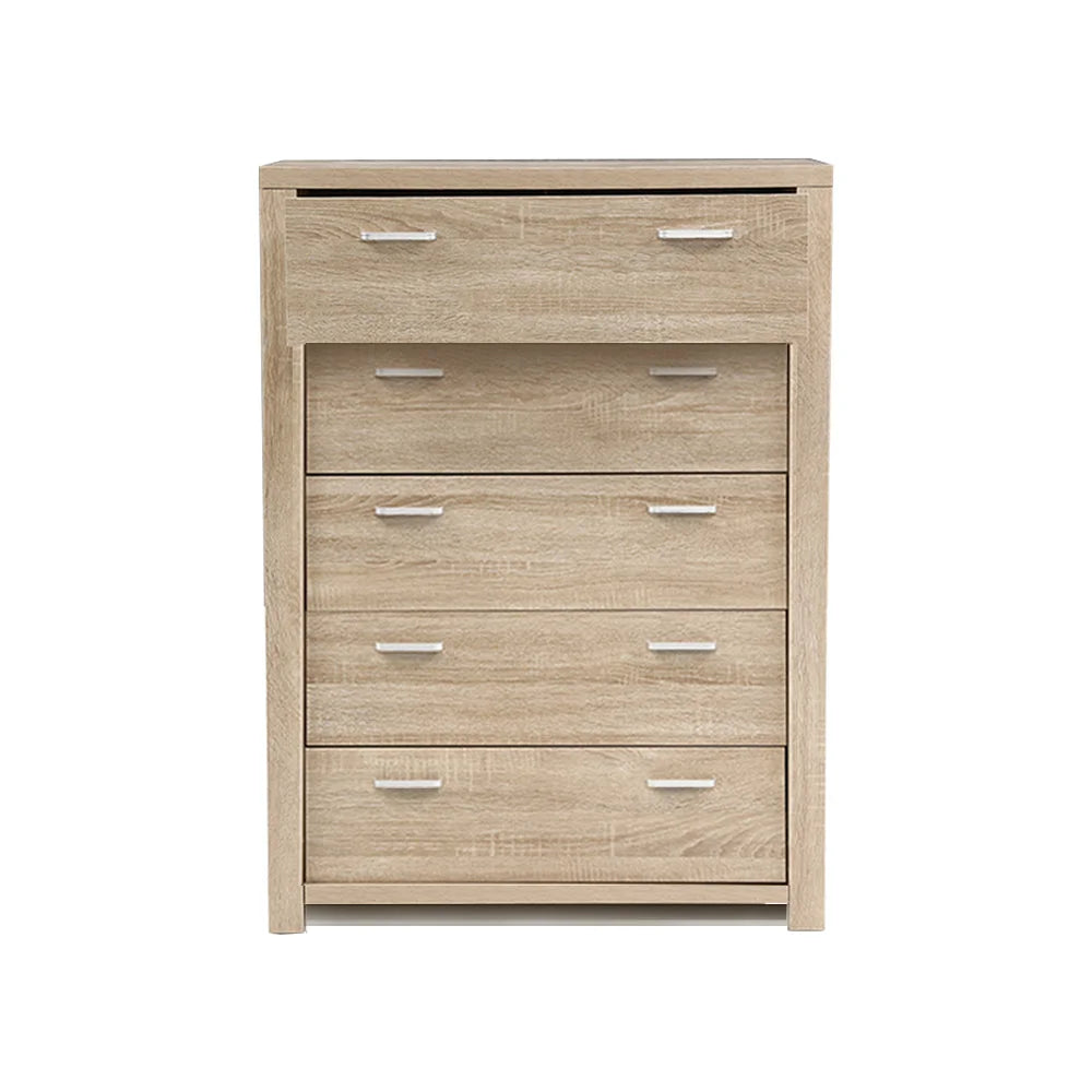 Chest of Drawers 5 Tallboy Dresser Table Bedroom Storage