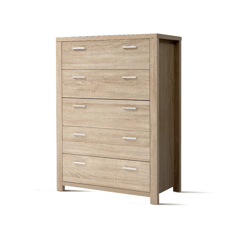 Chest of Drawers 5 Tallboy Dresser Table Bedroom Storage