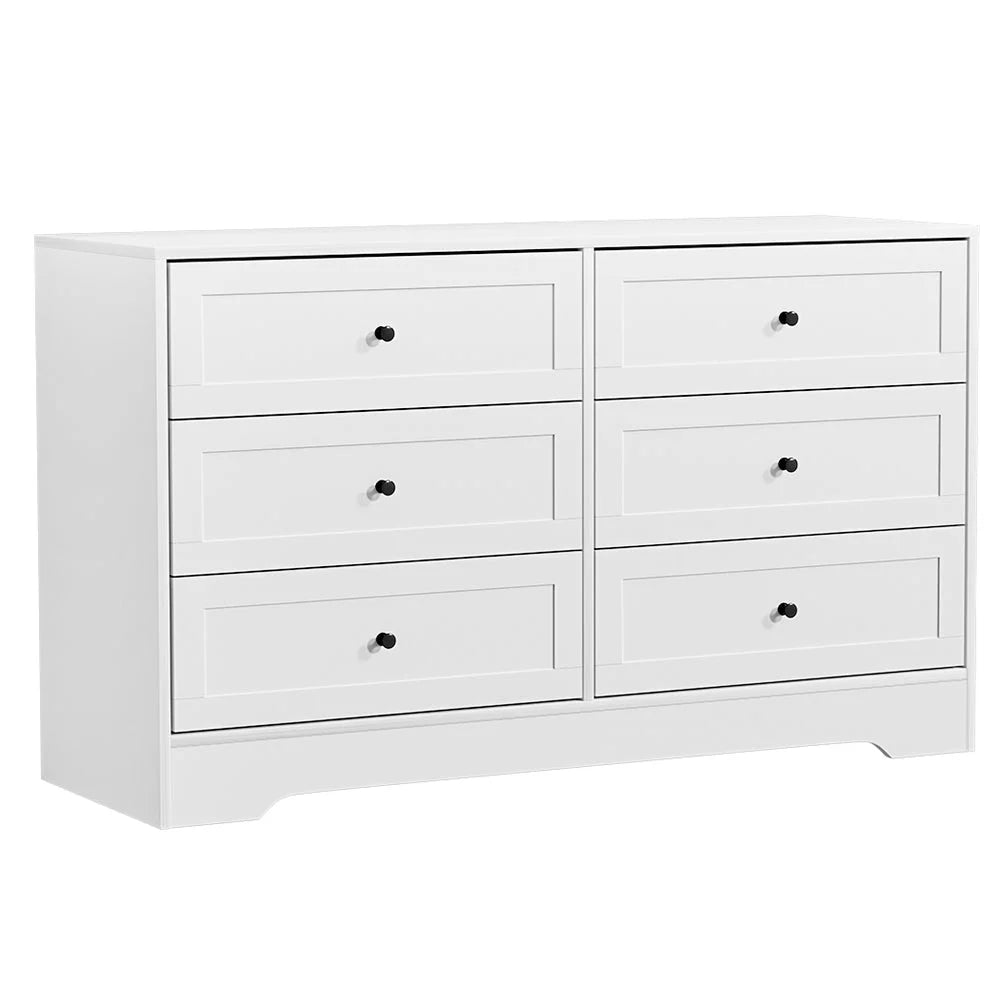 Chest of Drawers 6 Cabinet Dresser Tallboy Storage Bedroom