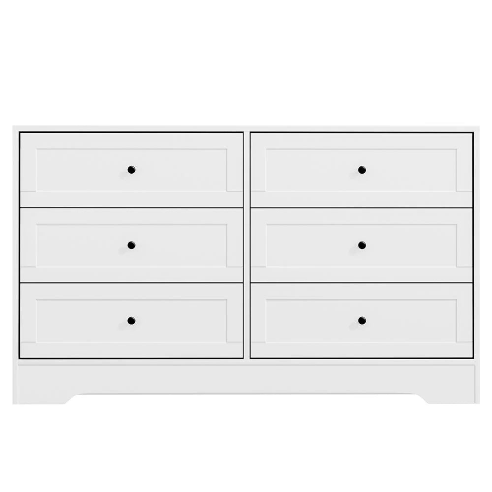 Chest of Drawers 6 Cabinet Dresser Tallboy Storage Bedroom