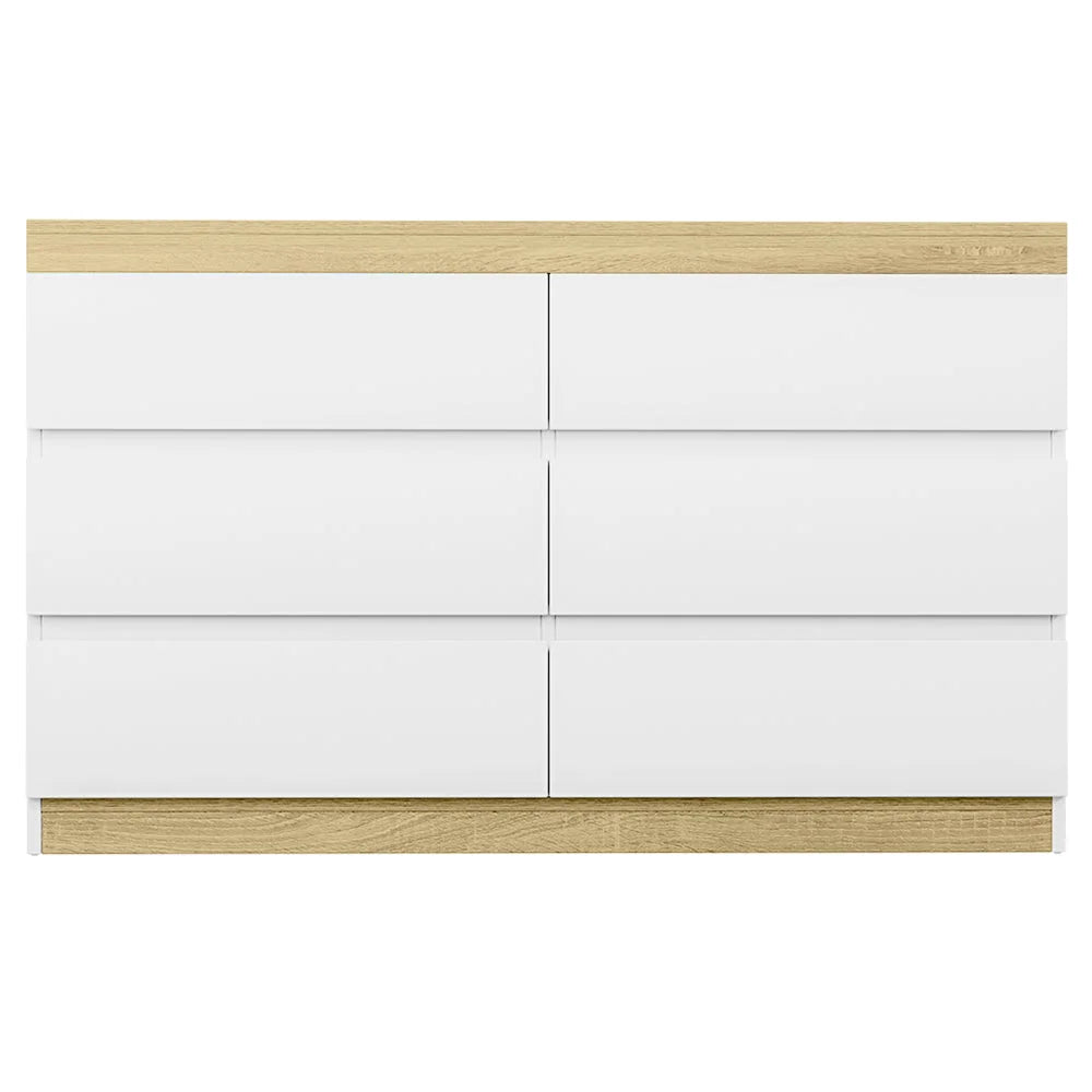 Chest of Drawers 6 Cabinet Dresser Tallboy Storage Bedroom