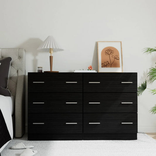 Chest of Drawers 6 Drawer veda black 607