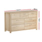 Chest drawers maxi with caster wheels and side handle rail