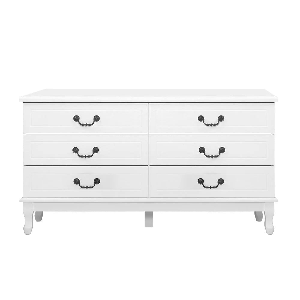 Chest of Drawers Dresser Table Lowboy Storage Cabinet White