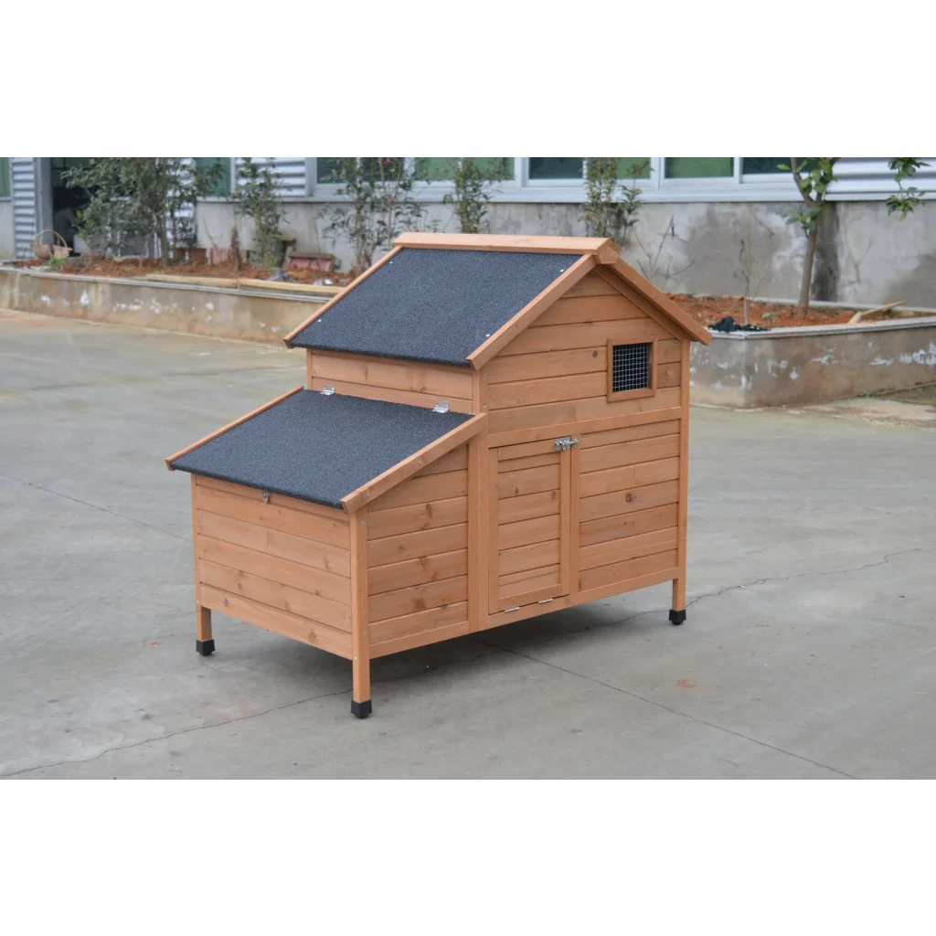 Chicken Coop Brown Rabbit Hutch Cat Cage Hen Chook House