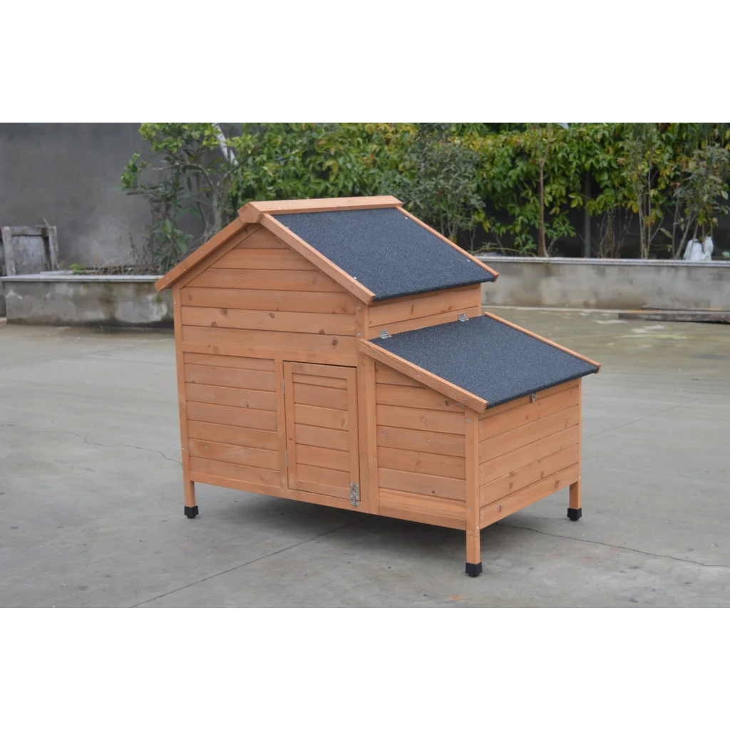 Chicken Coop Brown Rabbit Hutch Cat Cage Hen Chook House