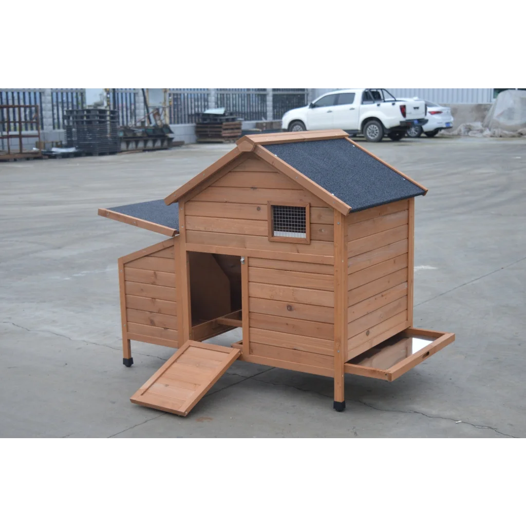 Chicken Coop Brown Rabbit Hutch Cat Cage Hen Chook House