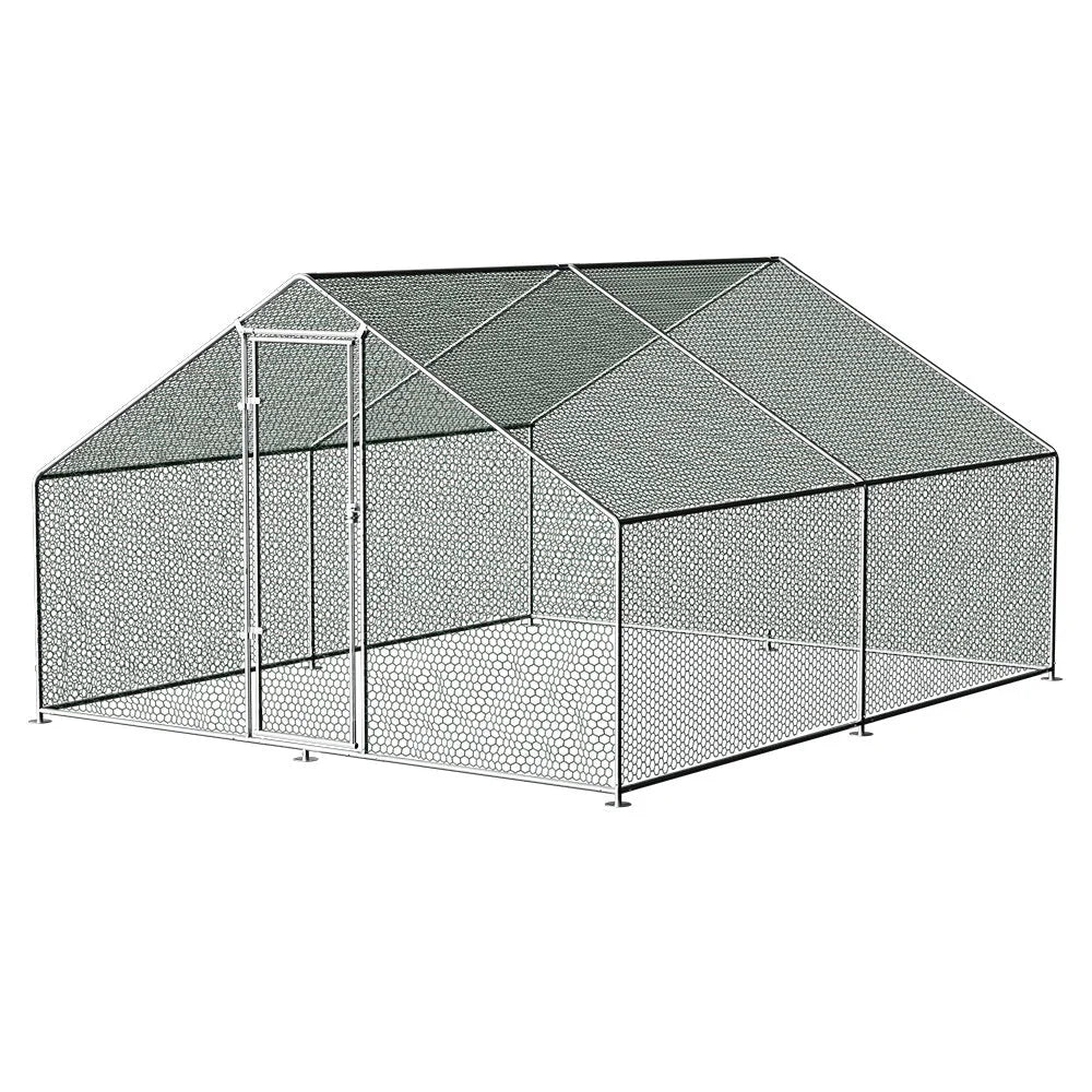 Chicken Coop Cage 3x4x2M Galvanized Steel