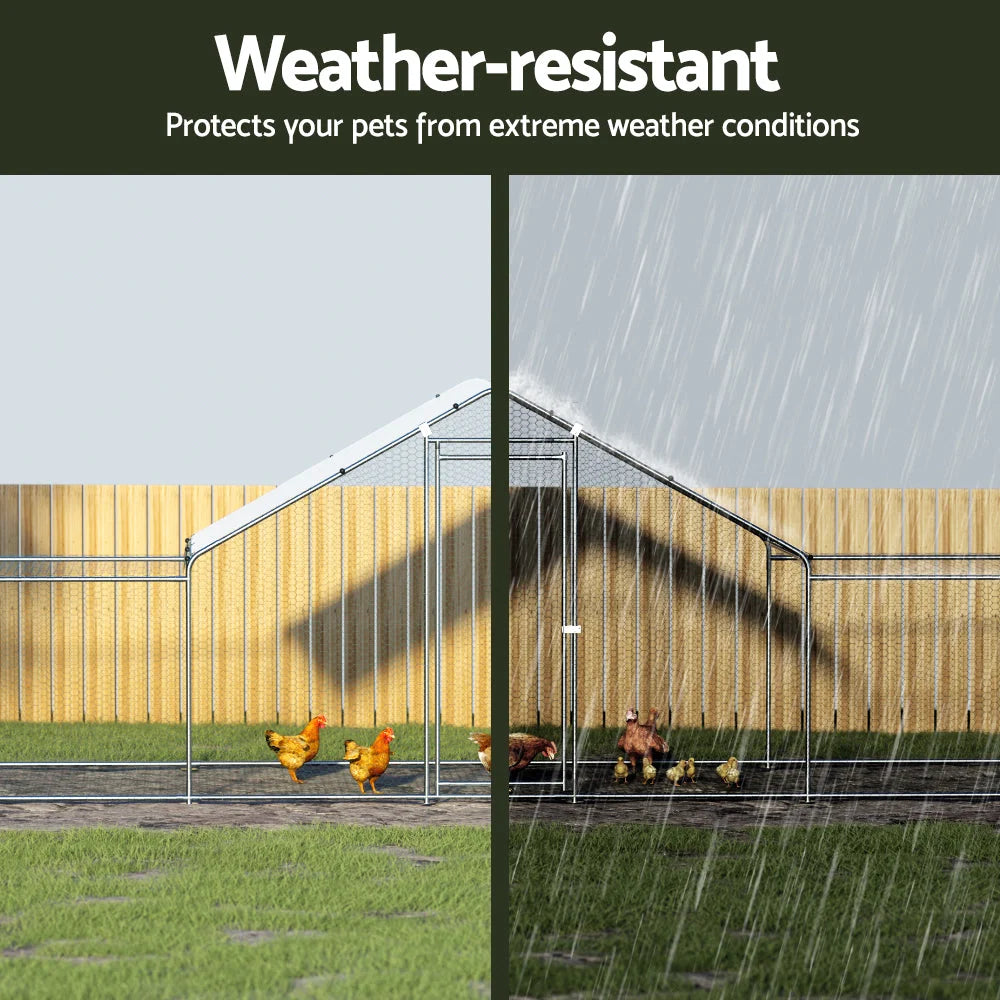 Chicken Coop Cage Run Rabbit Hutch Large Walk-In Hen House