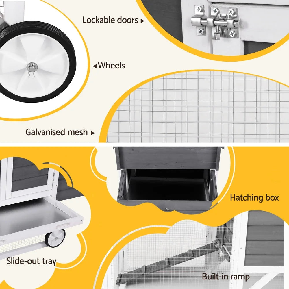 Chicken Coop Rabbit Hutch Extra Large Wooden Bunny Cage
