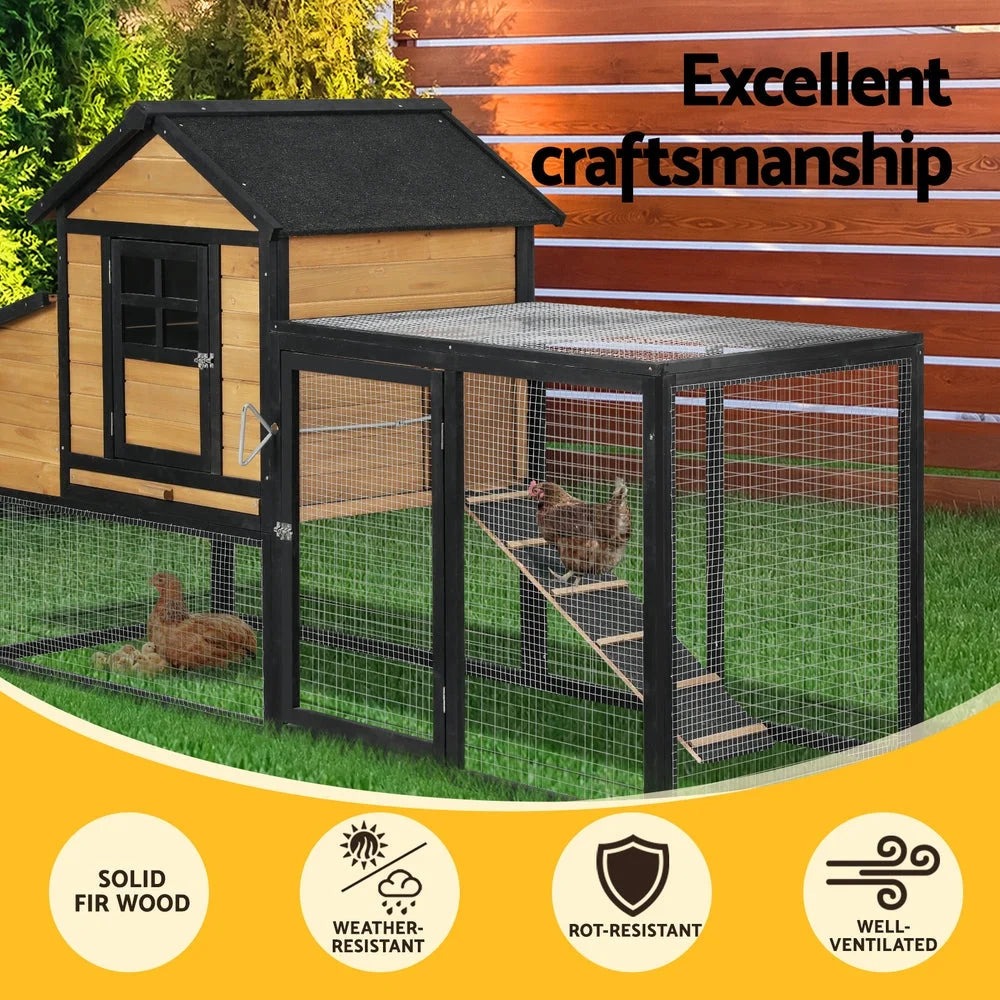 Chicken Coop Rabbit Hutch Extra Large Wooden Run Cage