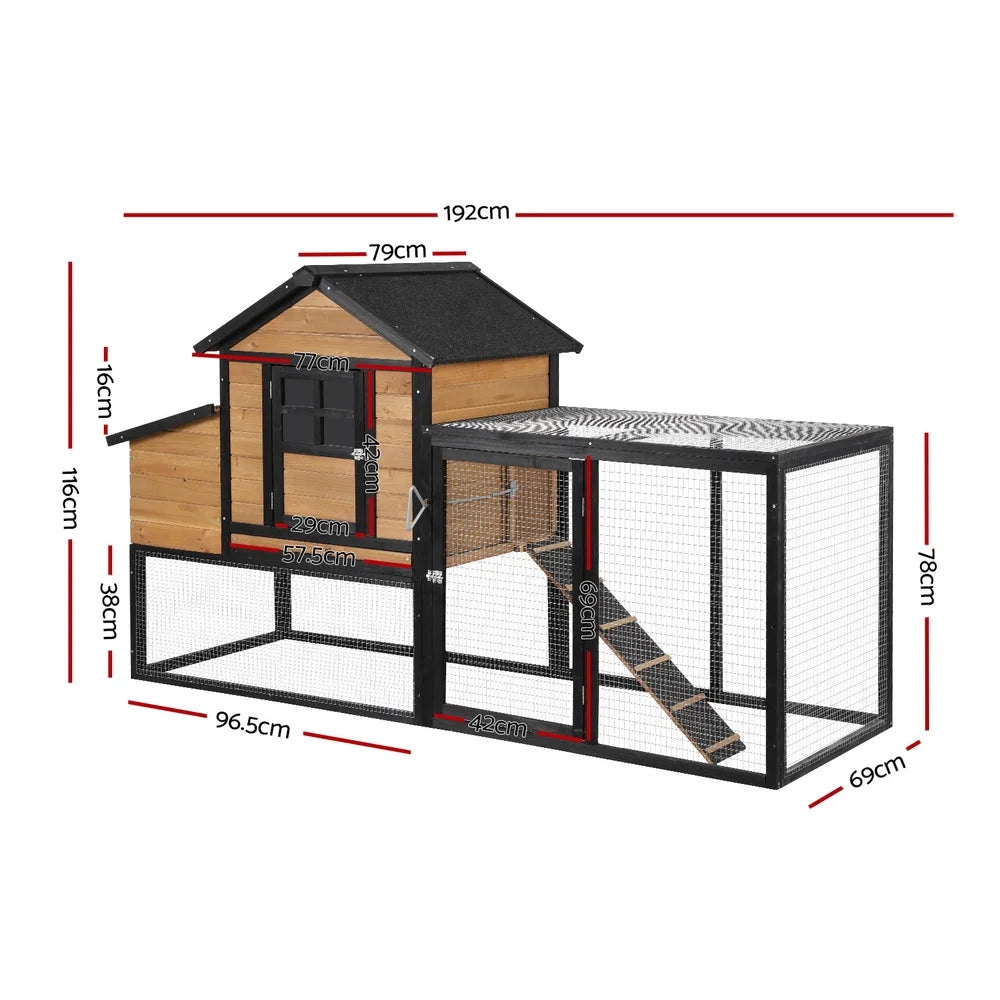 Chicken Coop Rabbit Hutch Extra Large Wooden Run Cage