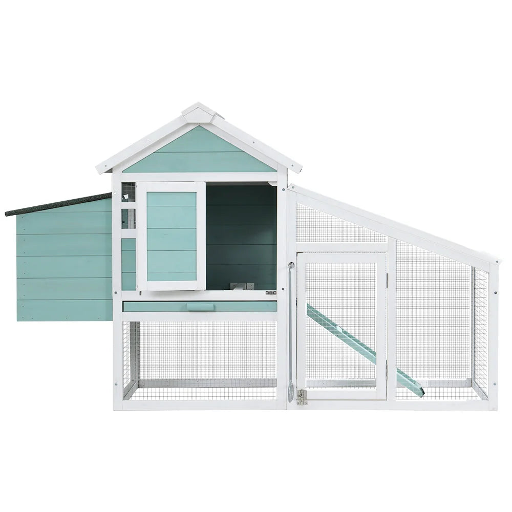 Chicken Coop Rabbit Hutch Large House Run Cage 150x60x93cm