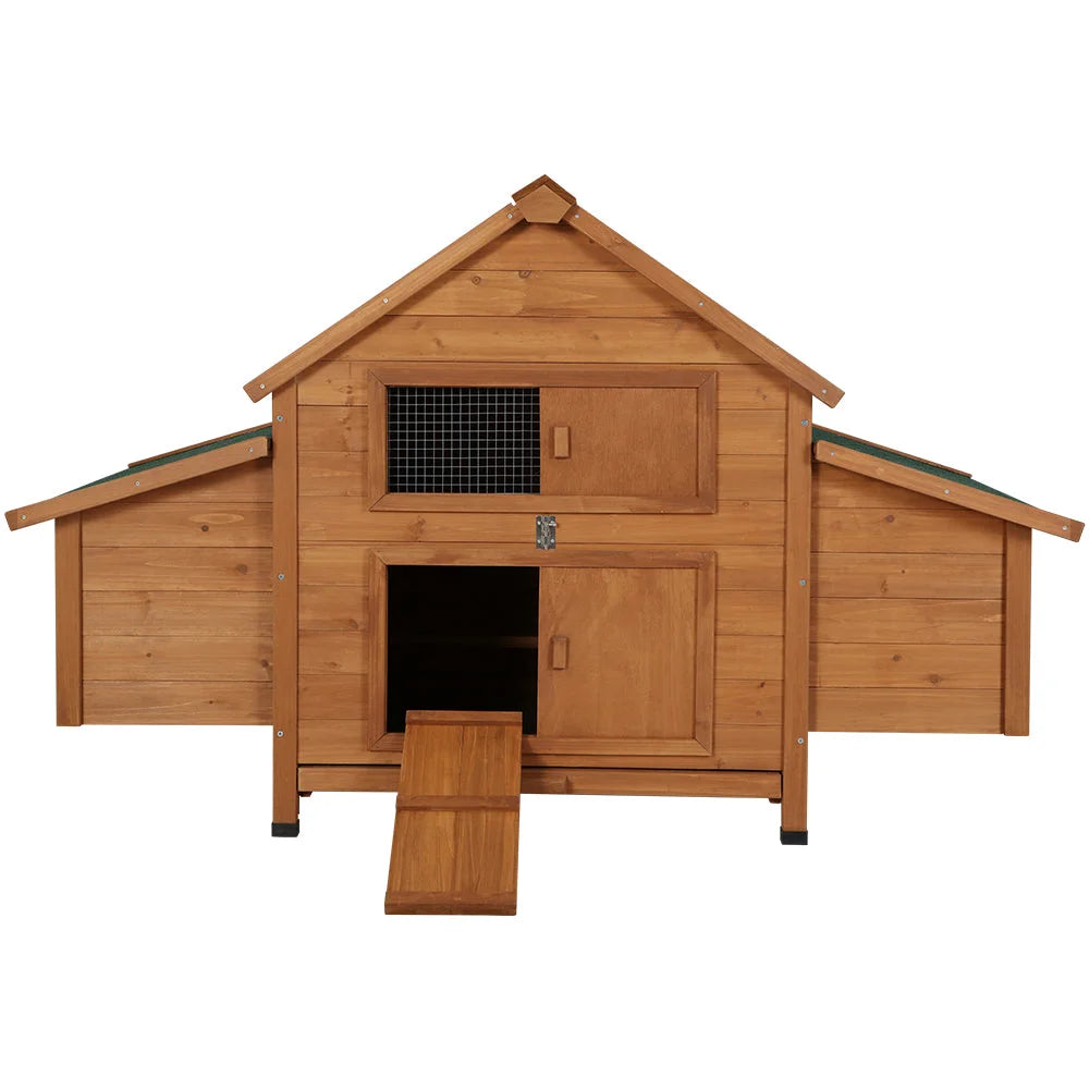 Chicken Coop Rabbit Hutch Large House Run Cage 150x68x96cm