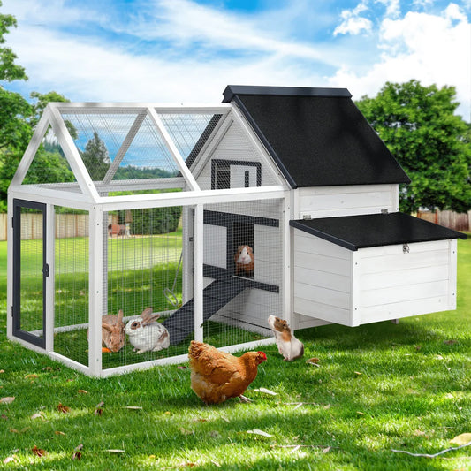 Chicken Coop Rabbit Hutch Large House Run Cage