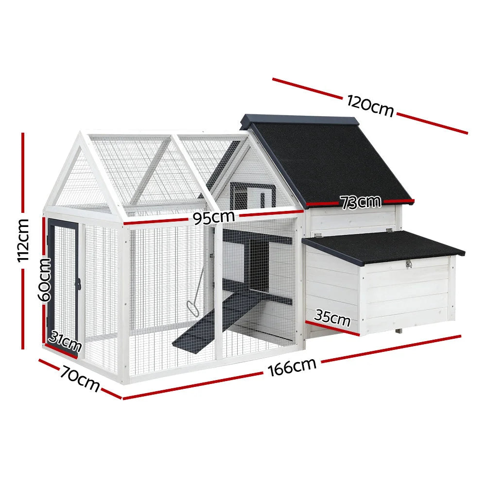 Chicken Coop Rabbit Hutch Large House Run Cage