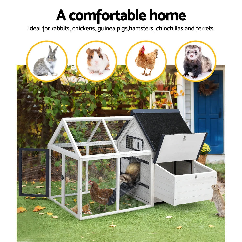 Chicken Coop Rabbit Hutch Large House Run Cage
