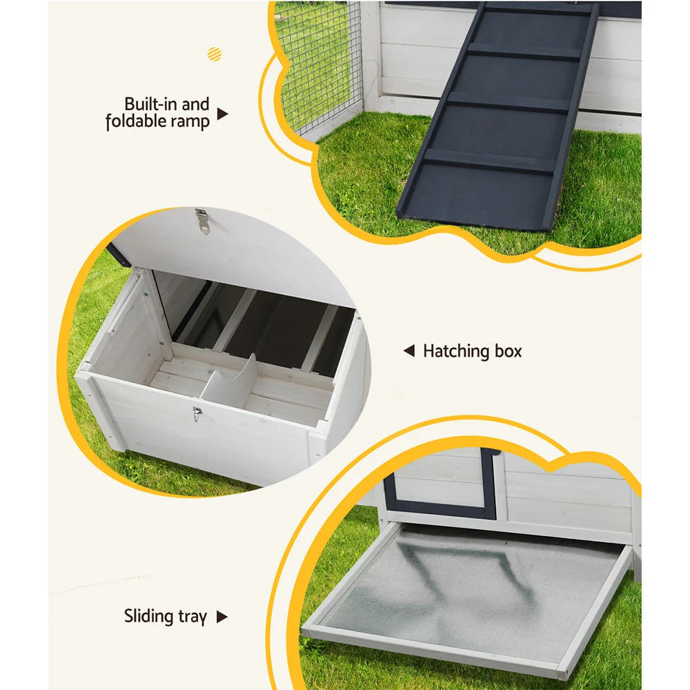Chicken Coop Rabbit Hutch Large House Run Cage