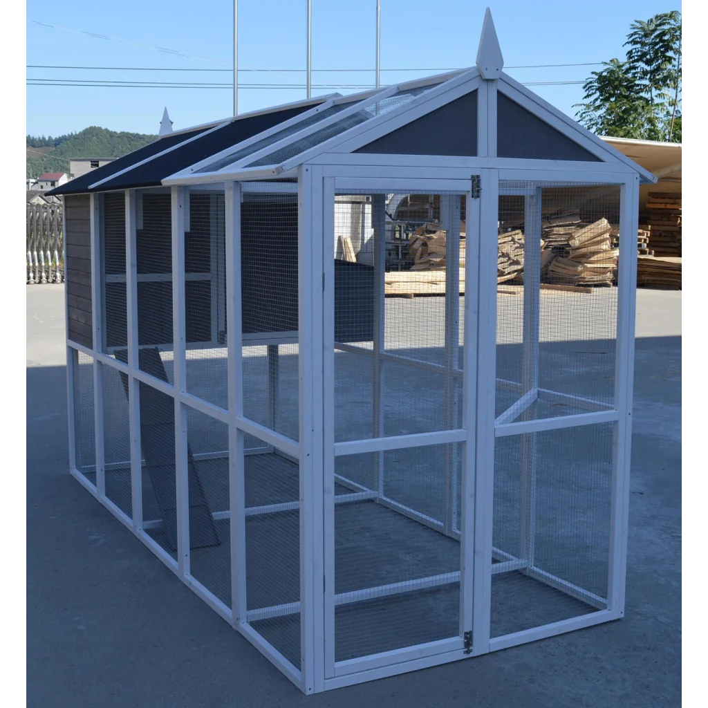 Chicken Coop XXL Grey Rabbit Guinea Pig Hutch Ferret Hen