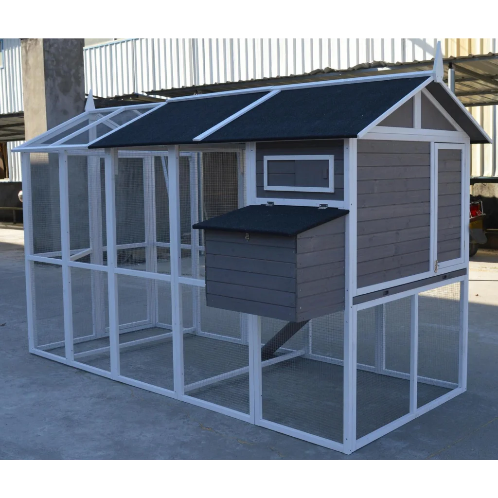 Chicken Coop XXL Grey Rabbit Guinea Pig Hutch Ferret Hen
