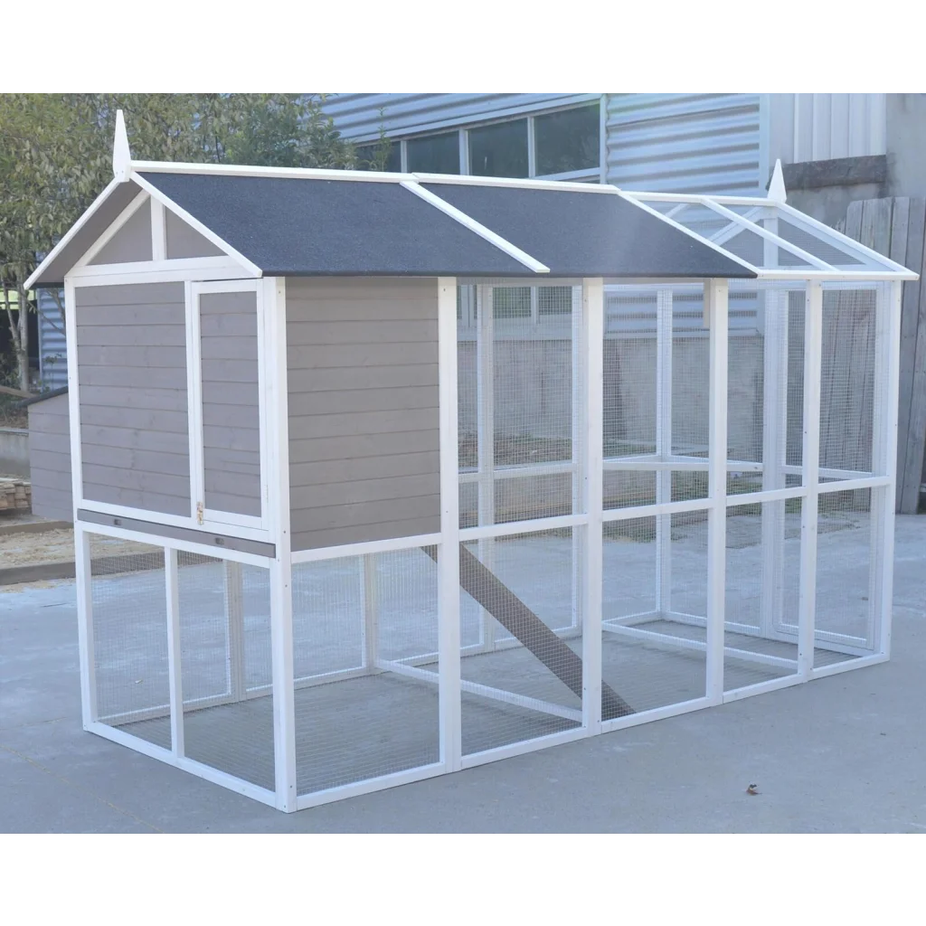 Chicken Coop XXL Grey Rabbit Guinea Pig Hutch Ferret Hen