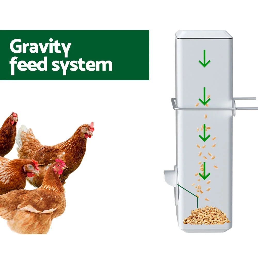 Chicken feeder water with dispenser automatic waterer giantz poultry