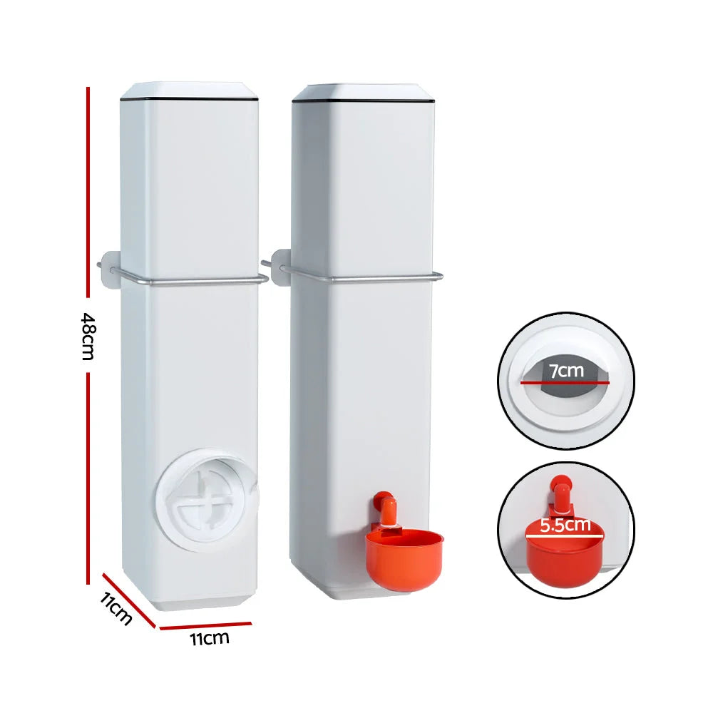 Chicken feeder water with dispenser automatic waterer giantz