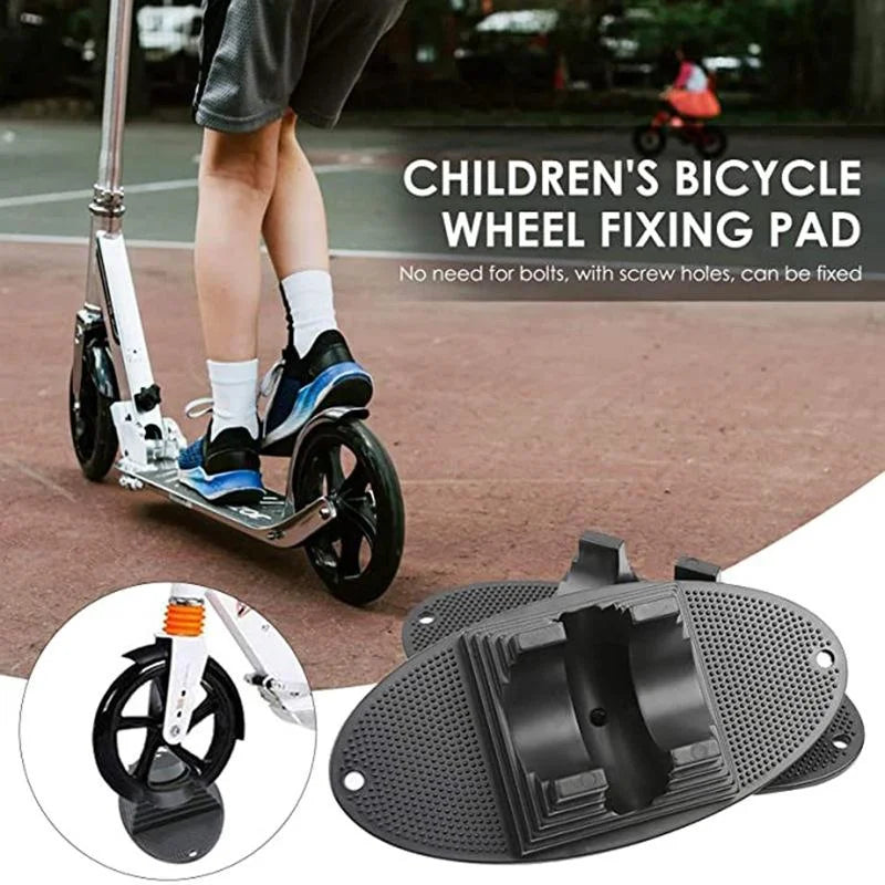 Children’s Bicycle Parking Rack - Fixed Scooter Wheel Pad