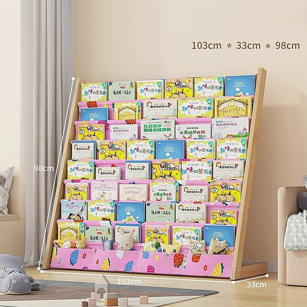 Children’s Bookshelf - Bookcase Magazine Rack Home Storage