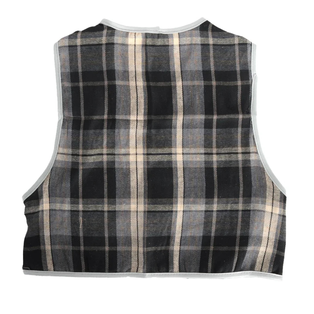 Childrens Grey Checkered Party Costume Vest Boys Kids