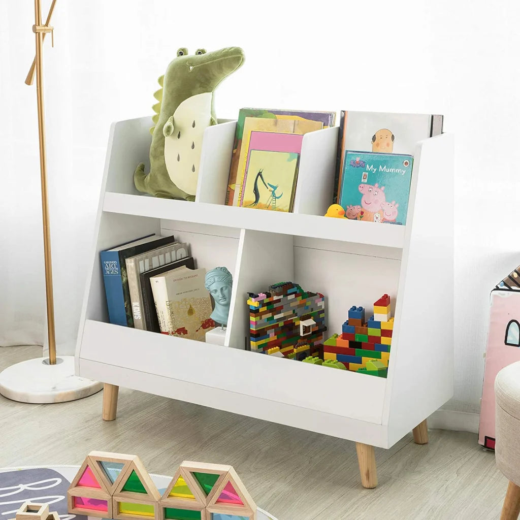 Childrens Shelving Unit 5 Compartments Bookcase - Baby &