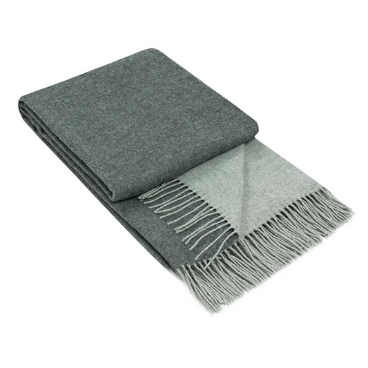 Chiswick Throw - Merino Wool/Cashmere - Charcoal - Home &