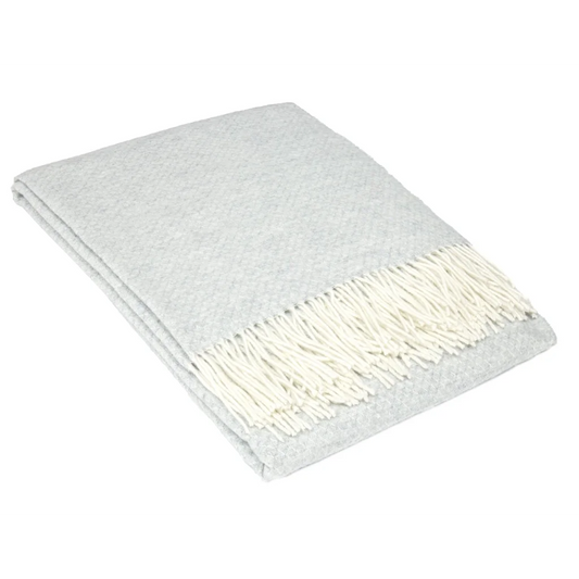 Chiswick Throw Merino Wool Cashmere Light Grey - Home &