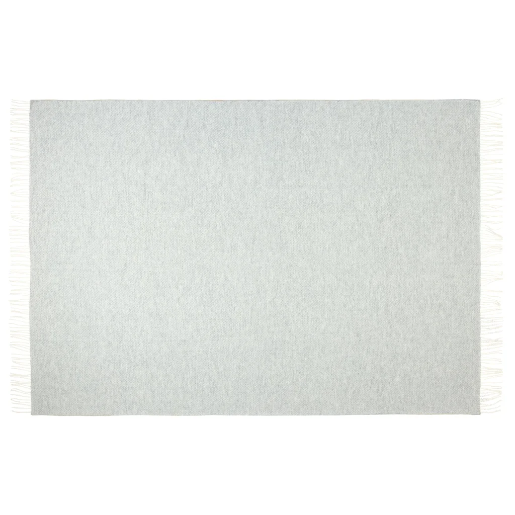 Chiswick Throw Merino Wool Cashmere Light Grey - Home &