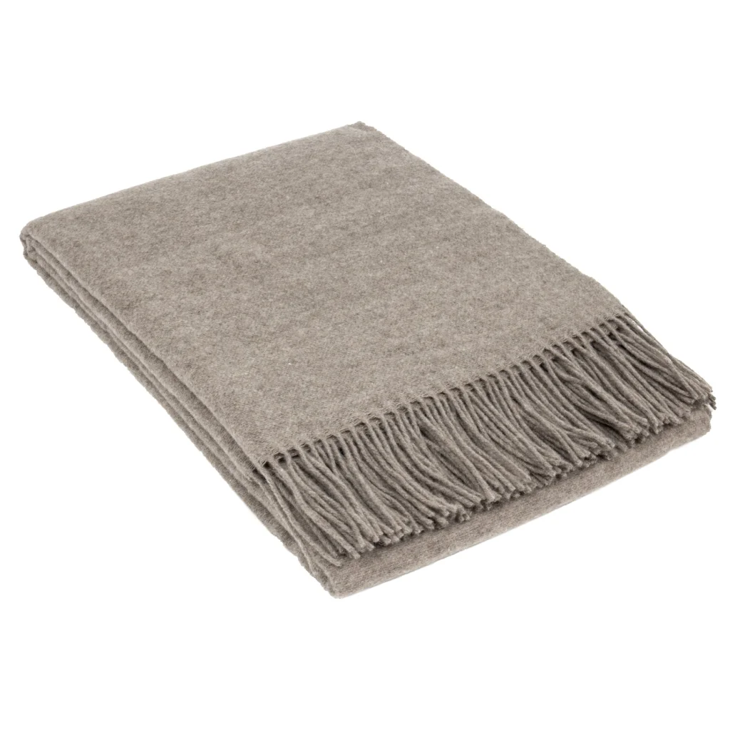 Chiswick Throw Merino Wool Cashmere Stone - Home & Garden