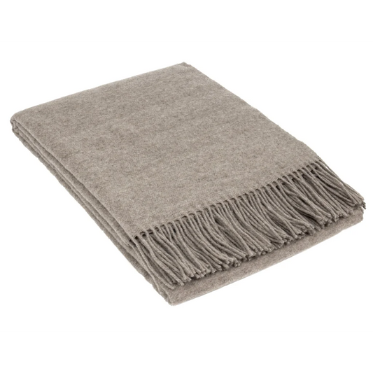 Chiswick Throw Merino Wool Cashmere Stone - Home & Garden