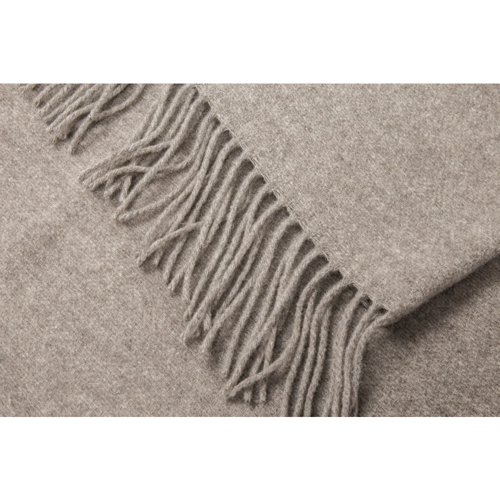 Chiswick Throw Merino Wool Cashmere Stone - Home & Garden