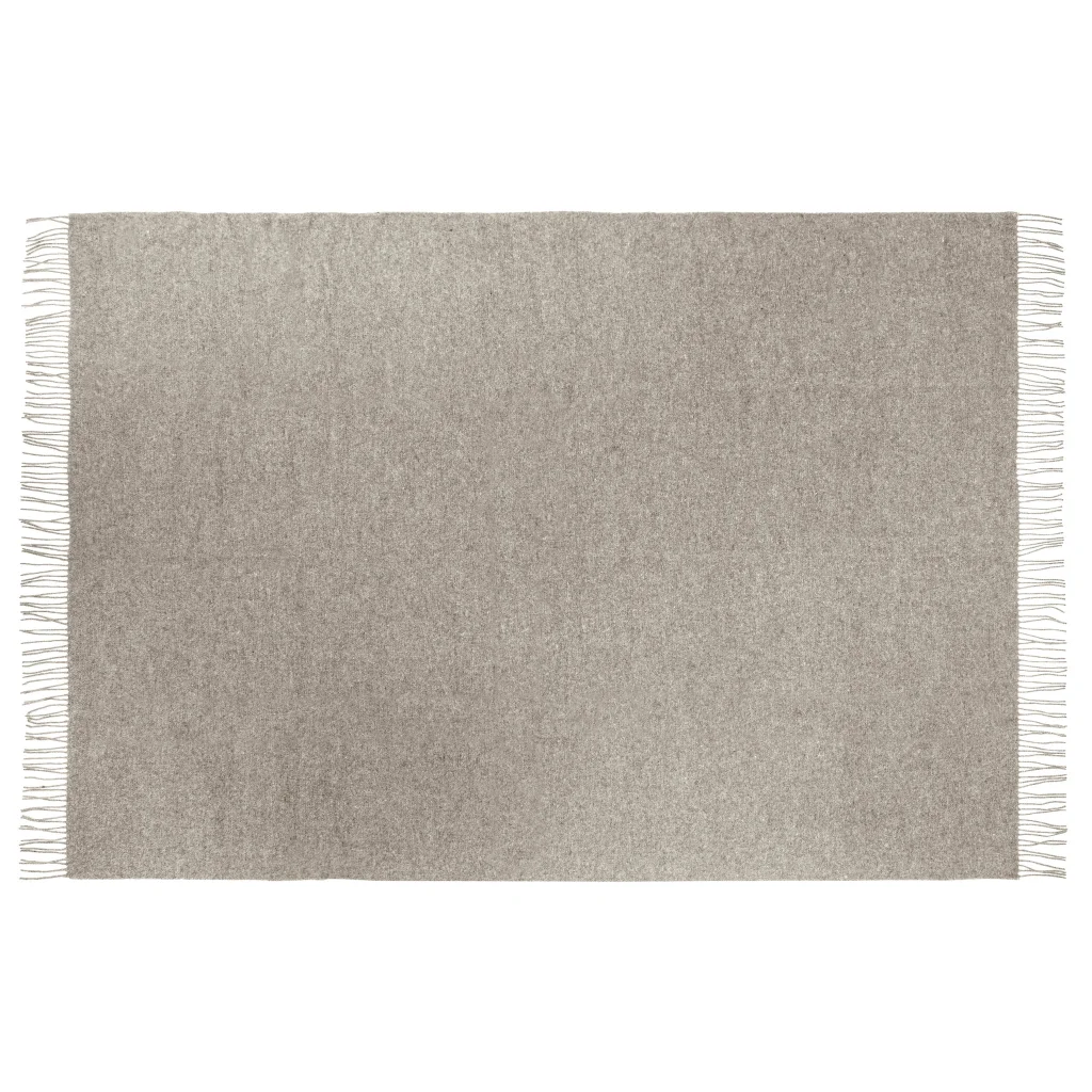 Chiswick Throw Merino Wool Cashmere Stone - Home & Garden