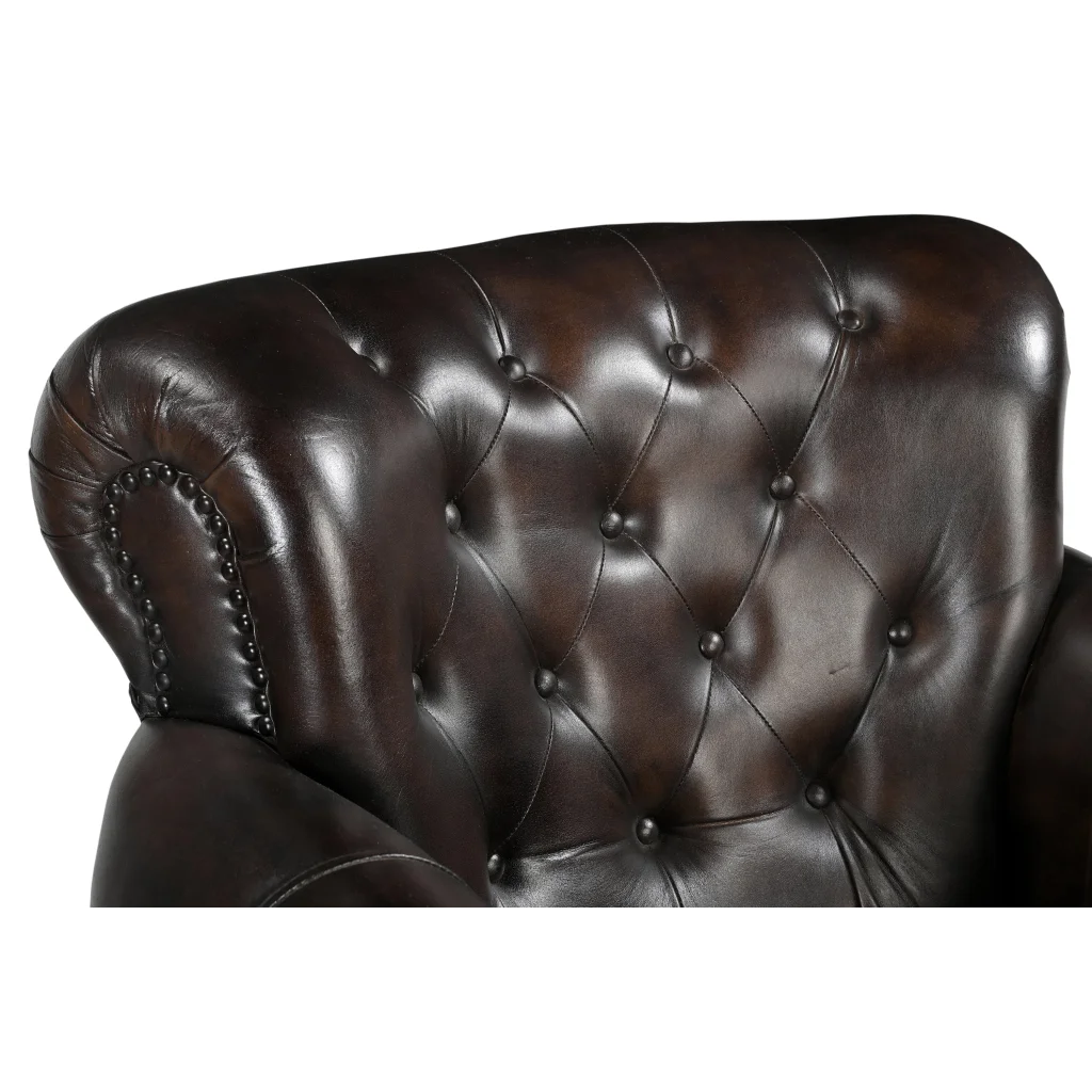 CHOCOLATE LEATHER ARMCHAIR - Furniture > Sofas > Sofas &