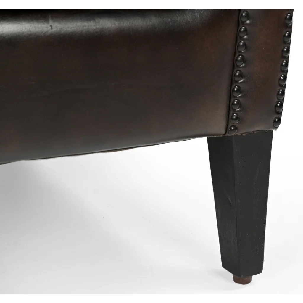 CHOCOLATE LEATHER ARMCHAIR - Furniture > Sofas > Sofas &