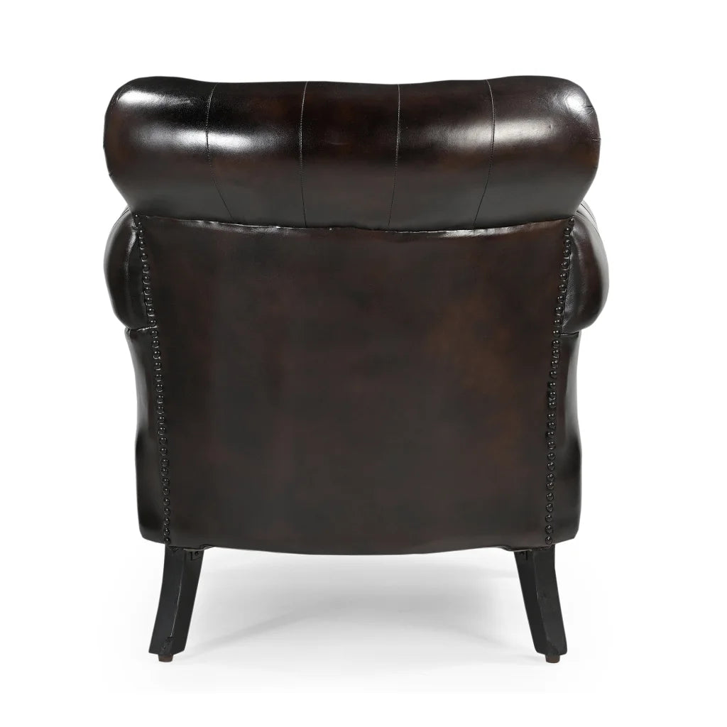 CHOCOLATE LEATHER ARMCHAIR - Furniture > Sofas > Sofas &