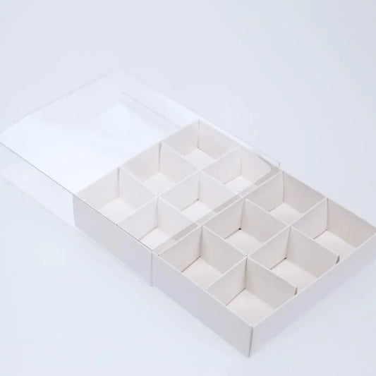 Chocolate Sweet Soap Gift Box White Card 10 Pack - 12 Bay