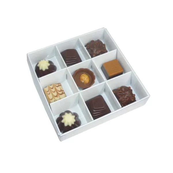 Chocolate Sweet Soap Gift Box White Card 10 Pack - 9 Bay
